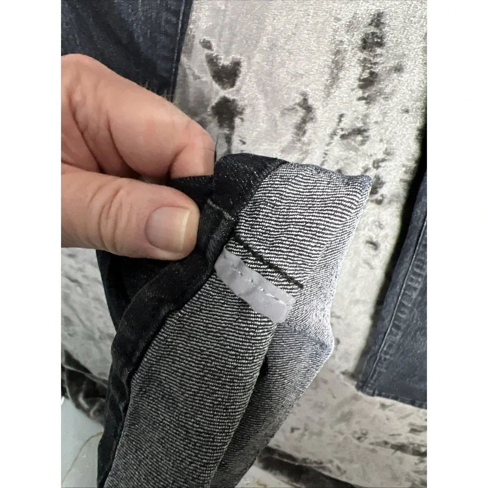 Black fried denim
